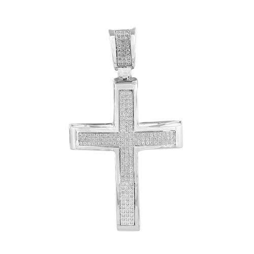 10KW 0.50CTW DIAMOND CROSS PENDANT - Johnny Dang & Co