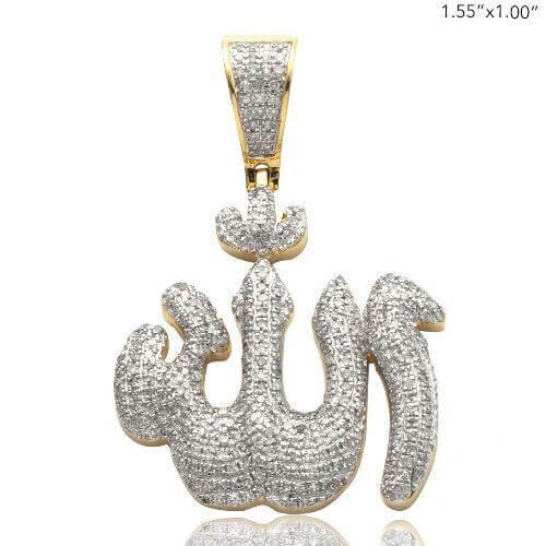10KY 1.00CTW ALLAH PENDANT - Johnny Dang & Co