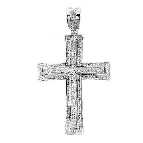 10KW 0.75CTW DIAMOND CROSS PENDANT - Johnny Dang & Co