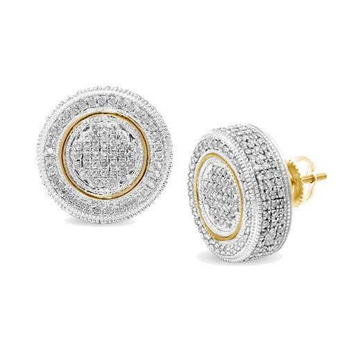 10KY 1.65CTW DIAMOND FLAT BUTTON EARRINGS - Johnny Dang & Co