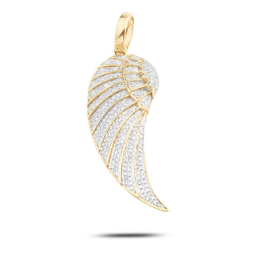 10KY 0.65CTW DIAMOND ANGEL WING PENDANT - Johnny Dang & Co