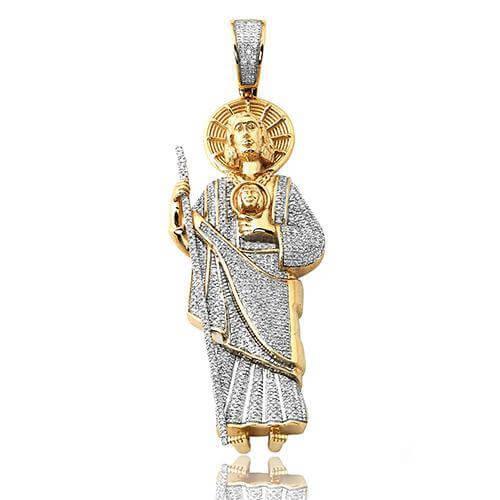 10KY 0.90CTW DIAMOND ST. JUDE PENDANT - Johnny Dang & Co