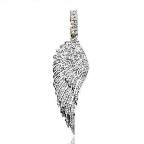 10KY 0.50CTW DIAMOND ANGEL WING PENDANT - Johnny Dang & Co