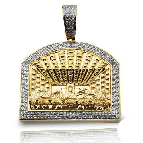 10KY 0.65CTW DIAMOND 'LAST SUPPER' PENDANT - Johnny Dang & Co
