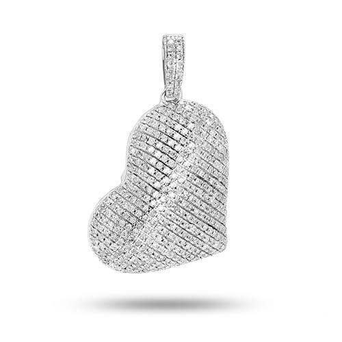 14KW 0.60CTW DIAMOND SIDEWAYS HEART PENDANT - MEDI