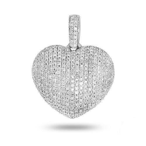 14KW 0.60CTW DIAMOND PUFFED HEART PENDANT - Johnny Dang & Co