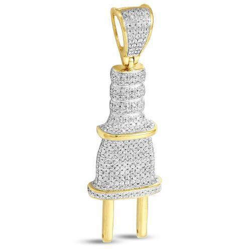 10KY 0.80CTW DIAMOND PLUG PENDANT SC4959Y - Johnny Dang & Co