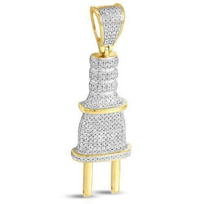 10KY 0.80CTW DIAMOND PLUG PENDANT SC4959Y - Johnny Dang & Co