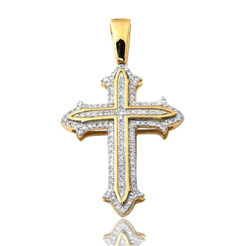 10KY 0.30CTW DIAMOND CROSS PENDANT - Johnny Dang & Co
