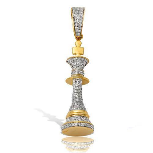 10KY 0.40CTW DIAMOND CHESS PIECE PENDANT - Johnny Dang & Co