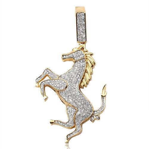 10KY 0.60CTW DIAMOND HORSE PENDANT - Johnny Dang & Co