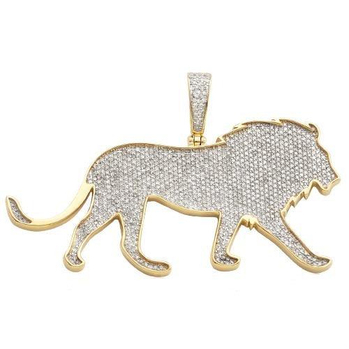 10KY 1.30CTW DIAMOND LION BODY PENDANT - Johnny Dang & Co