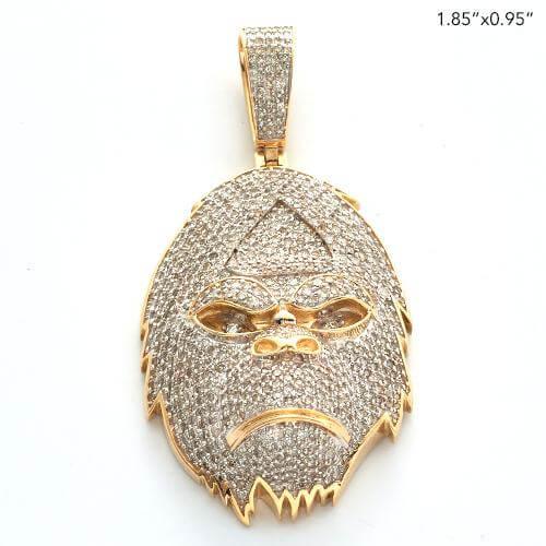 10KY 2.20CTW DIAMOND MICROPAVE GORILLA FACE - Johnny Dang & Co