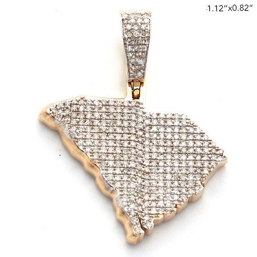 10KY 0.55CTW DIAMOND 3D STATE PENDANT - Johnny Dang & Co