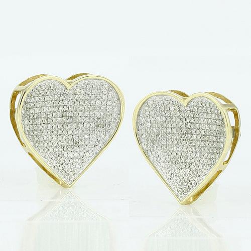 YS 0.75CTW DIAMOND HEART EARRINGS - Johnny Dang & Co