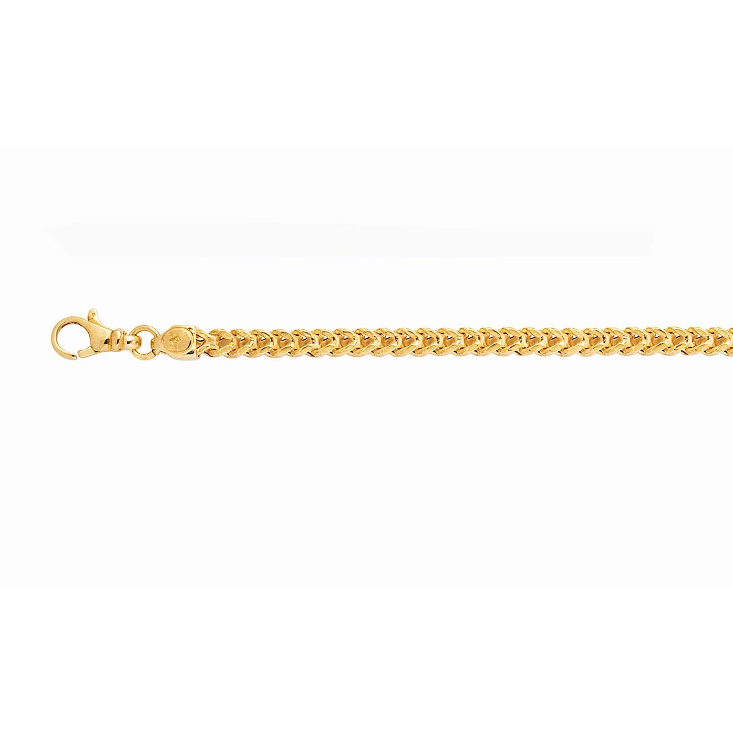14K Gold 5.3mm Semi-Solid Square Franco Chain - Johnny Dang & Co