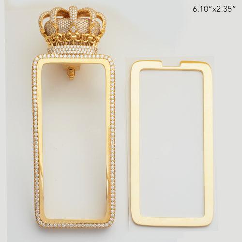 14KY 43.16CTW VVS DIAMOND CUSTOM BEZEL WITH CROWN - Johnny Dang & Co