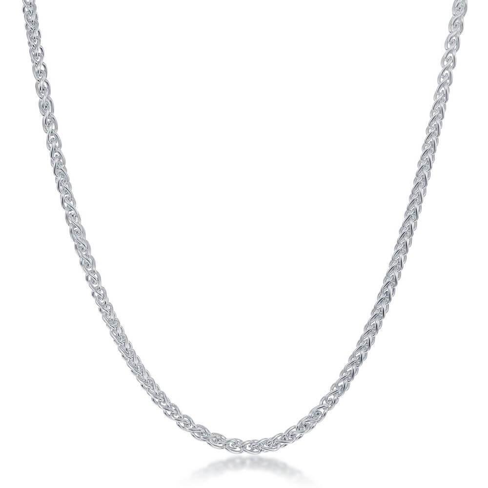 Sterling Silver Spiga Chain - Rhodium Plated - Johnny Dang & Co