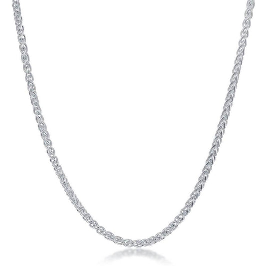 Sterling Silver Spiga Chain - Rhodium Plated - Johnny Dang & Co