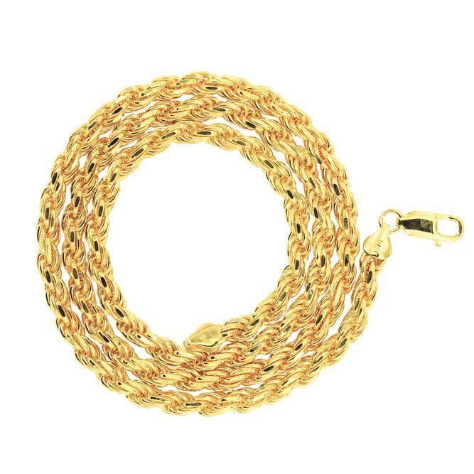 STERLING SILVER 4MM SOLID ROPE CHAIN - Johnny Dang & Co