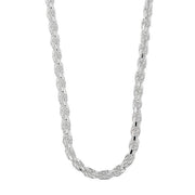 STERLING SILVER 4MM SOLID ROPE CHAIN - Johnny Dang & Co