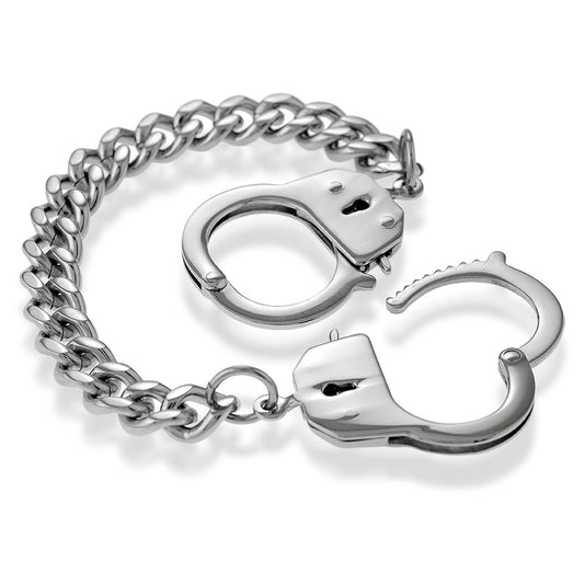 Stainless Steel Link Bracelet with Handcuff Lock - Johnny Dang & Co