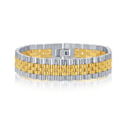 Stainless Steel Two-Tone Gold Plated Bracelet - Johnny Dang & Co