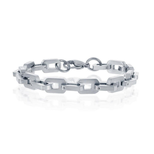 Stainless Steel Matte Link Bracelet - Johnny Dang & Co