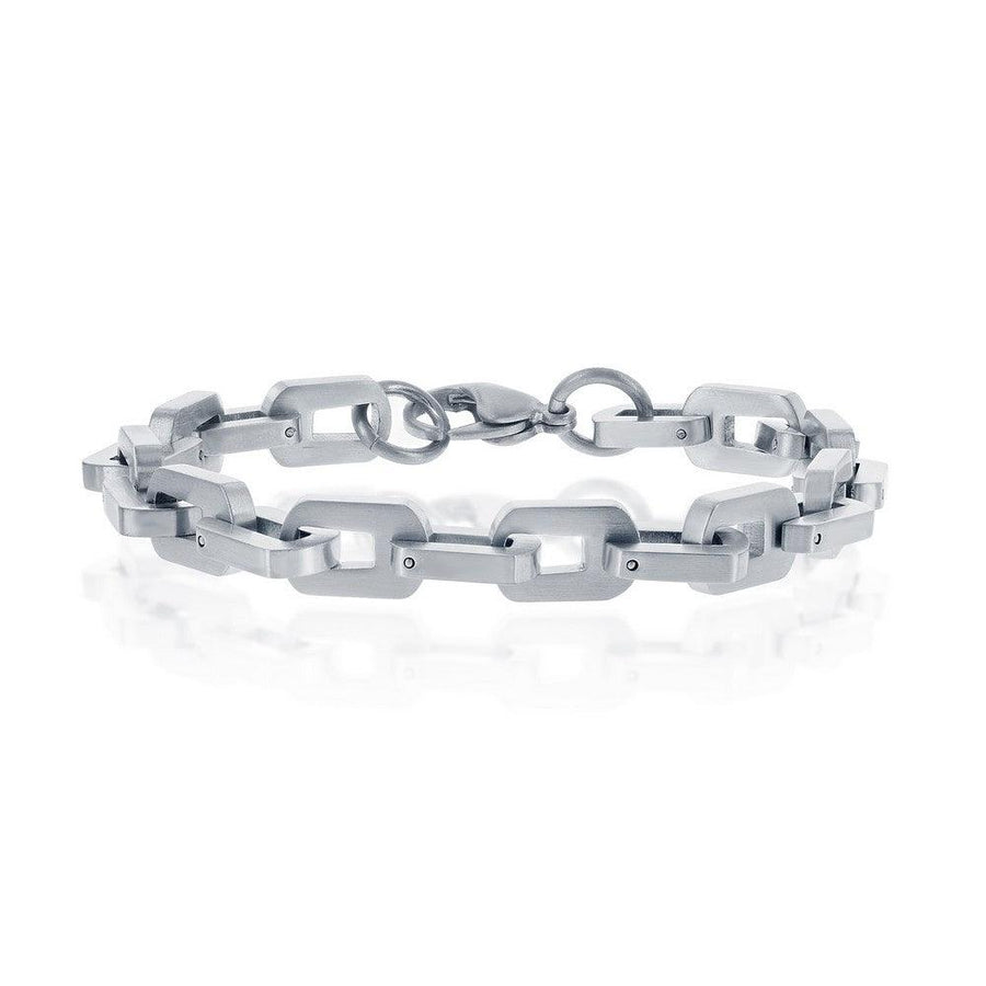 Stainless Steel Matte Link Bracelet - Johnny Dang & Co