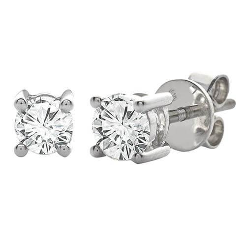 14K 0.60CTW DIAMOND SOLITAIRE STUD EARRINGS - Johnny Dang & Co