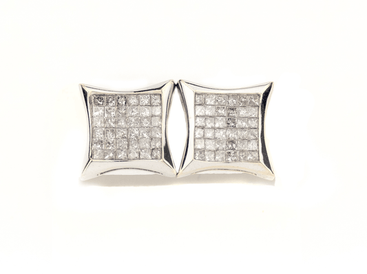 2.5CT White Gold Diamond Earrings - Johnny Dang & Co