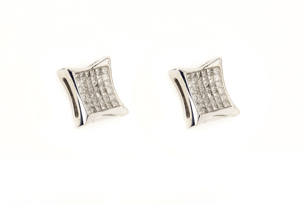 2.5CT White Gold Diamond Earrings - Johnny Dang & Co