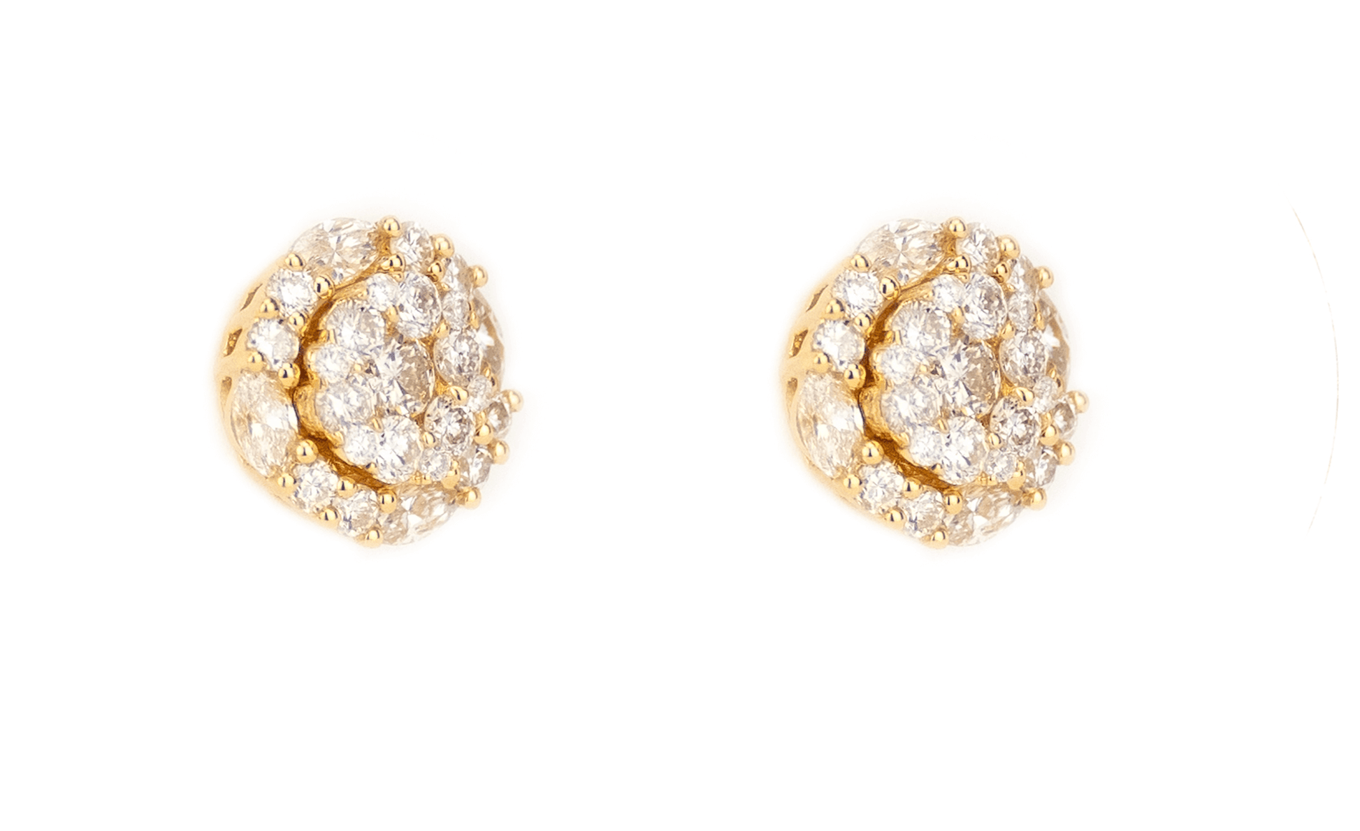 1.2CT Gold Diamond Earrings - Johnny Dang & Co