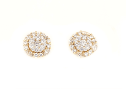1.2CT Gold Diamond Earrings - Johnny Dang & Co