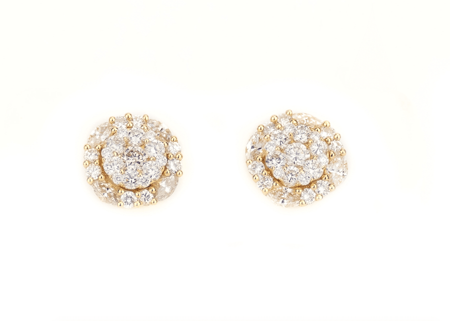 1.2CT Gold Diamond Earrings - Johnny Dang & Co