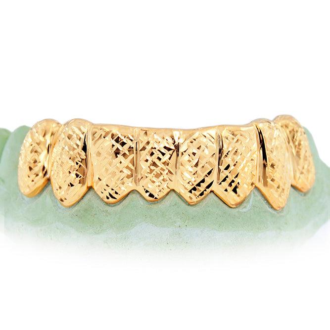 JDWR-105- 8 TOP OR 8 BOTTOM Teeth Diamond Cut Grill