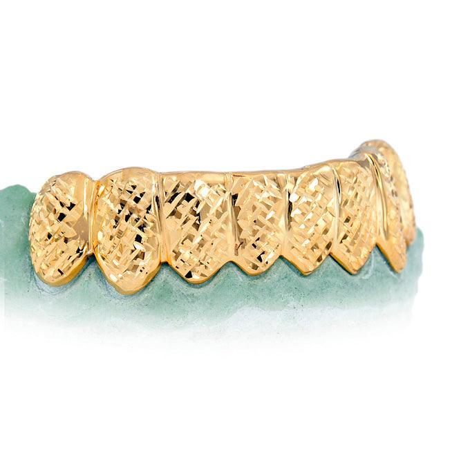 JDTK-TVJ-3034 8 Piece Solid Grill With Diamond Cuts - Johnny Dang & Co