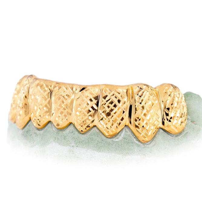 JDWR-105- 8 TOP OR 8 BOTTOM Teeth Diamond Cut Grill