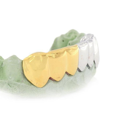 6 Teeth High Polish Solid Grill - TVJ-3007 - Johnny Dang & Co