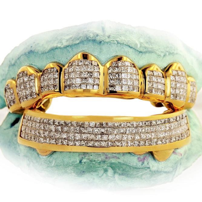 JDTK-G79 TRAVIS SCOTT CUSTOM HANDSET PRINCESS CUT INVISIBLE SET GRILLZ - Johnny Dang & Co