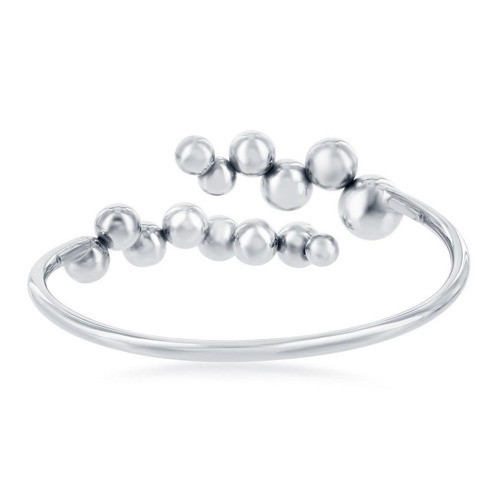 Sterling Silver Multi Bead Bangle - Gold Plated - Johnny Dang & Co