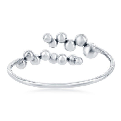 Sterling Silver Multi Bead Bangle - Gold Plated - Johnny Dang & Co