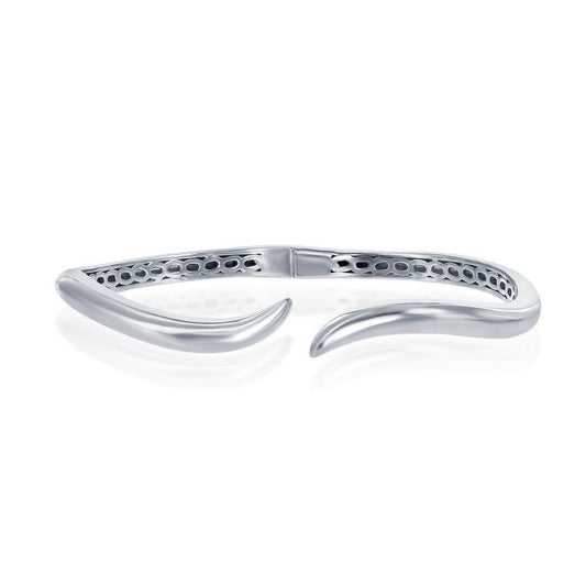 Sterling Silver Waved Bangle - Johnny Dang & Co