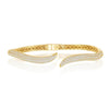 Sterling Silver Micro Pave CZ Waved Bangle - Gold Plated - Johnny Dang & Co