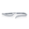 Sterling Silver Micro Pave CZ  Waved Bangle - Johnny Dang & Co