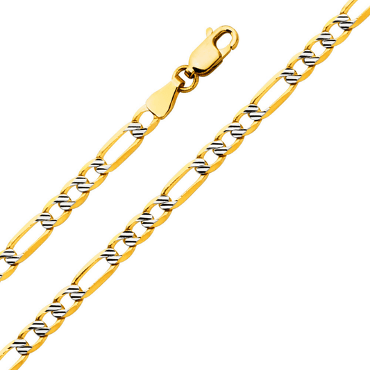 3.8mm Fancy Light Figaro 3+1 Bracelet - Johnny Dang & Co