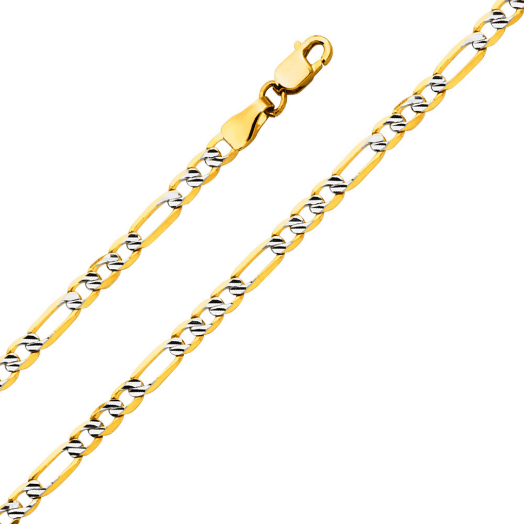 3.1mm Fancy Light Figaro 3+1 Bracelet - Johnny Dang & Co