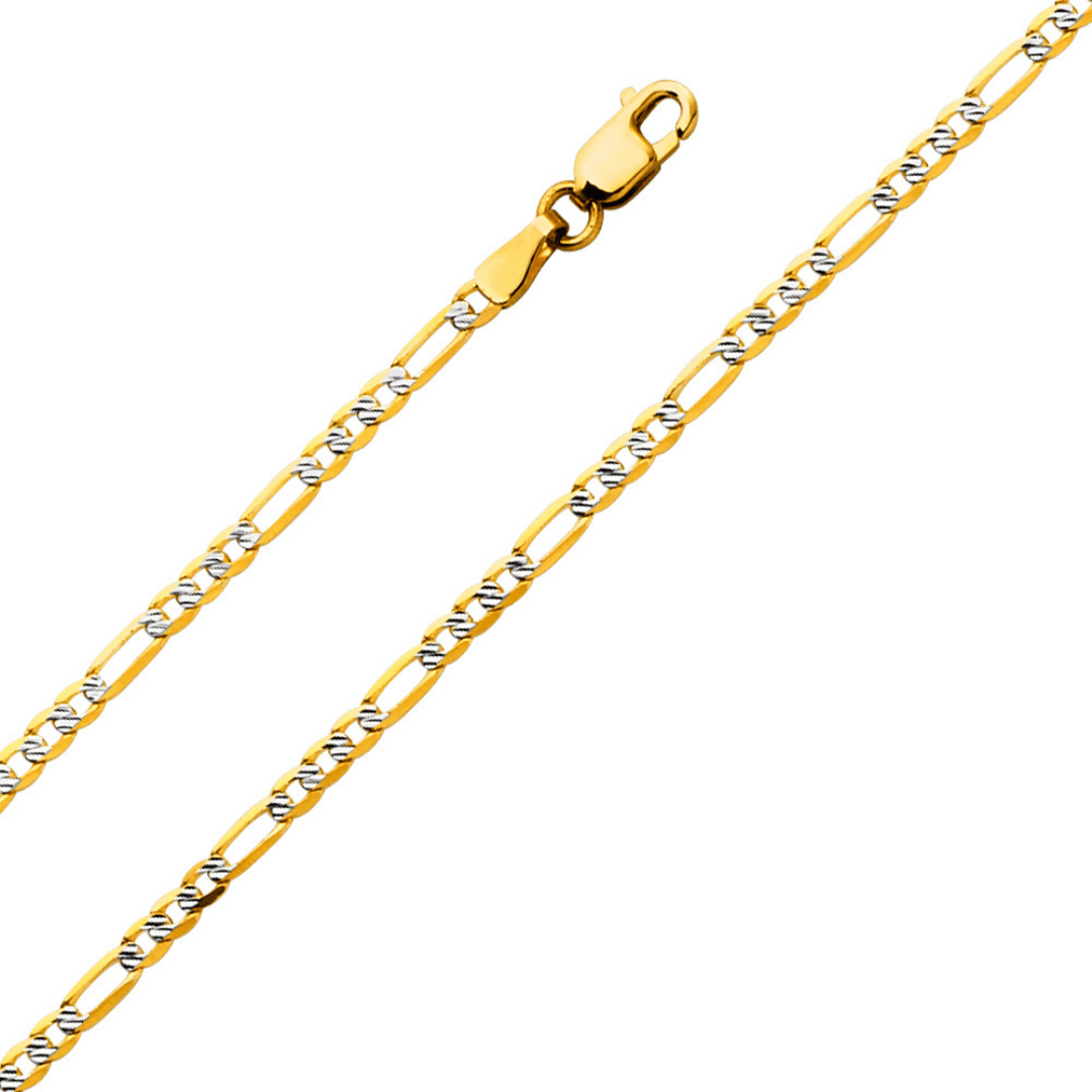 2.3mm Fancy Light Figaro 3+1 Chain - Johnny Dang & Co