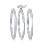 Sterling Silver 3-PC Micro Pave CZ Butterfly Ring - Johnny Dang & Co
