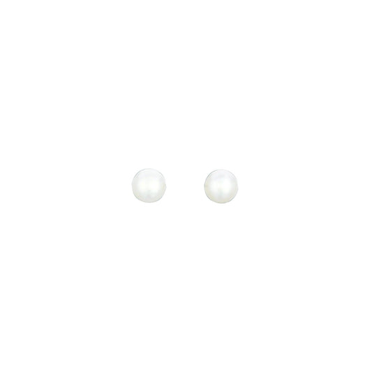 14K Gold 4MM Pearl Stud Earring - Johnny Dang & Co